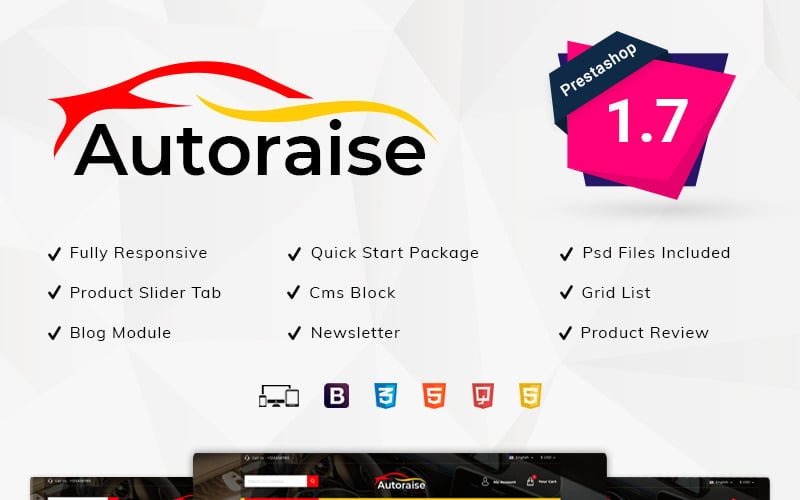 Autoraise - Auto Store PrestaShop Teması