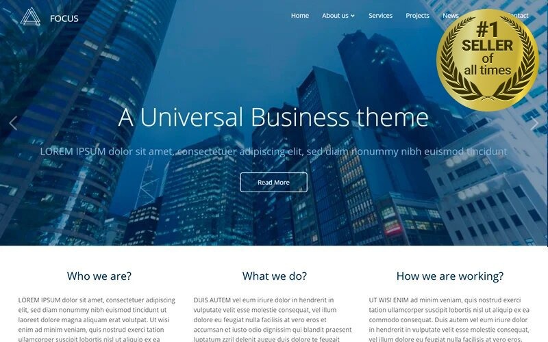 Focus Responzivní víceúčelová šablona Drupal