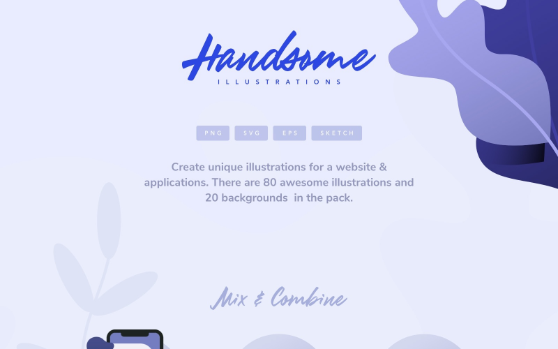 Download Иллюстрация "Handsome - Illustration" / Handsome - Illustration - Иллюстрация на тему графика craftwork illustrations startup story it background unique woman app web presentation interface landing vector scene svg outline website man objects