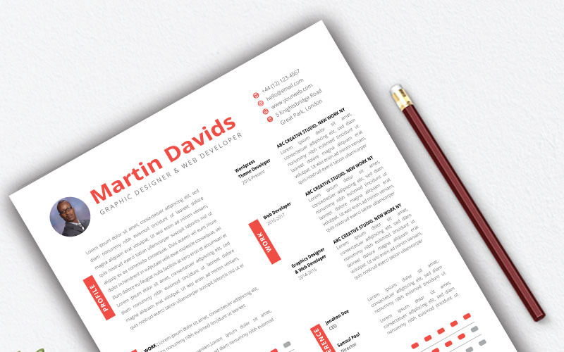 Download Резюме "Martin Resume Template" / Martin Resume Template - Резюме на тему графика resume,design,cleanresumedesign,cvdesign,resumetemplate,cvtemplate,resumedesinginmsword,resumedesinginillustrator,coverletter,resumecoverletter,cvcoverletter