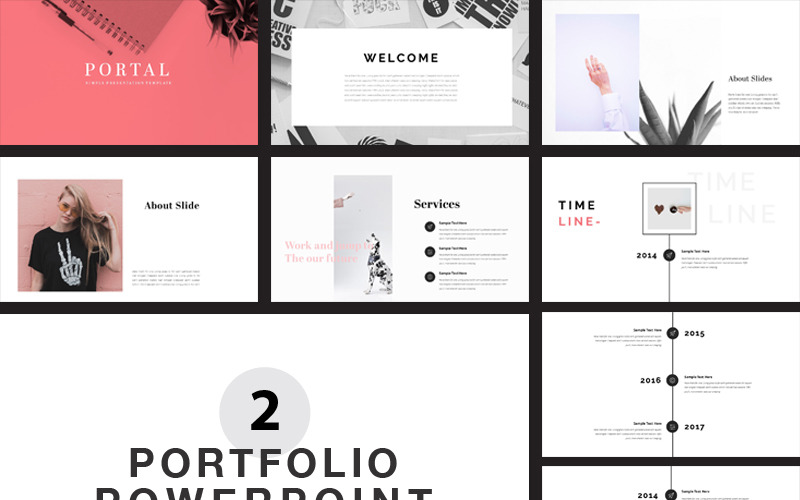 Modèle PowerPoint de pack de présentation de portefeuille