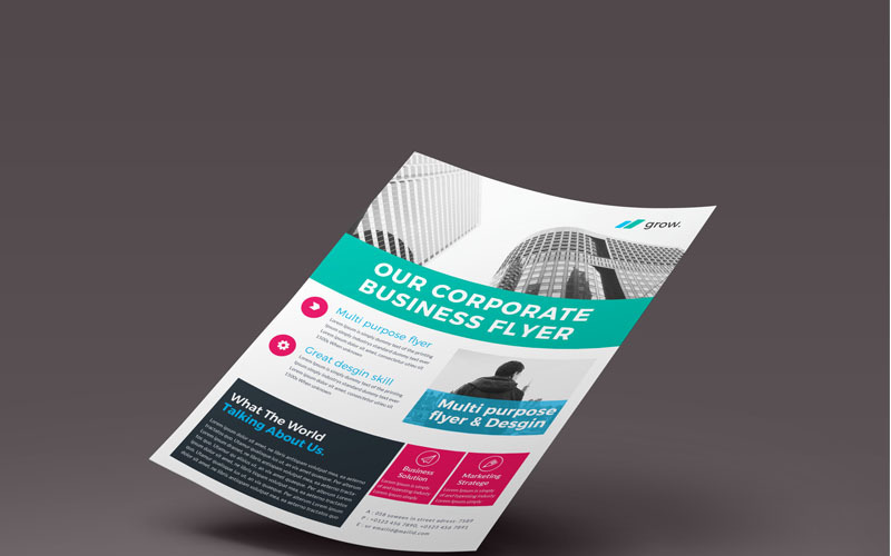 Download Фирменный стиль "Multi Business Flyer - Corporate Identity Template" / Multi Business Flyer - Corporate Identity Template - Фирменный стиль на тему графика flyer corporate corporate creative flyer travel business card card liflet computer internet stationery id kit blue hi-quality official symple green