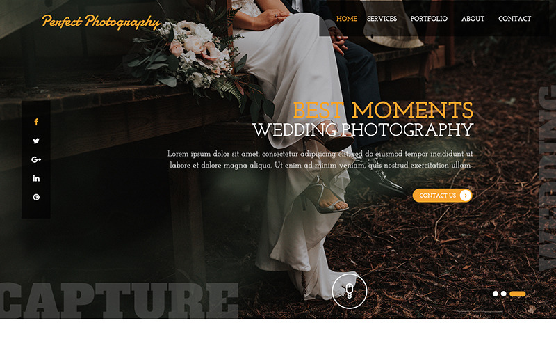 Download PSD шаблон "Perfect Photography PSD Template" / Perfect Photography PSD Template - PSD шаблон на тему фотограф photography bootstrap click multipurpose template wedding portfolio event