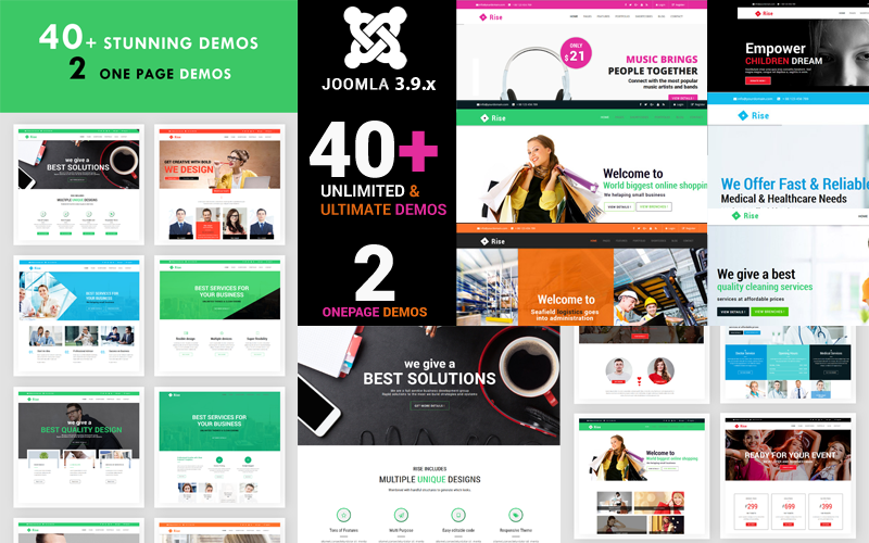 Rise - responsywny, uniwersalny kreatywny szablon Joomla