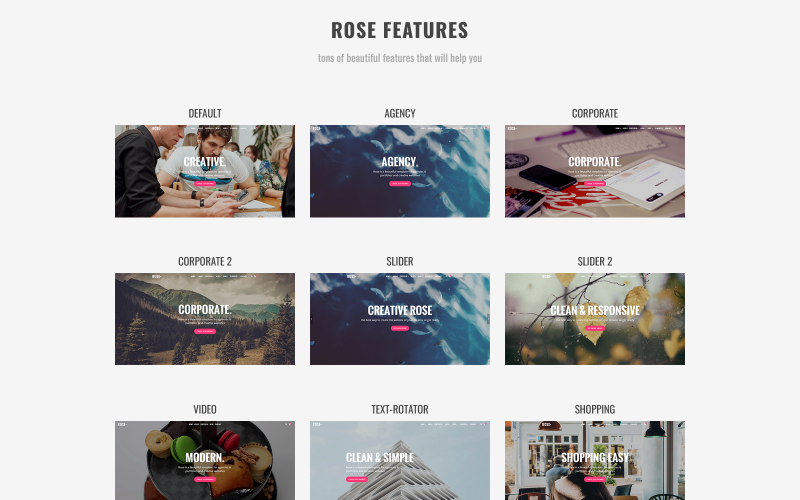 Rose - Reszponzív egyoldalas Joomla sablon