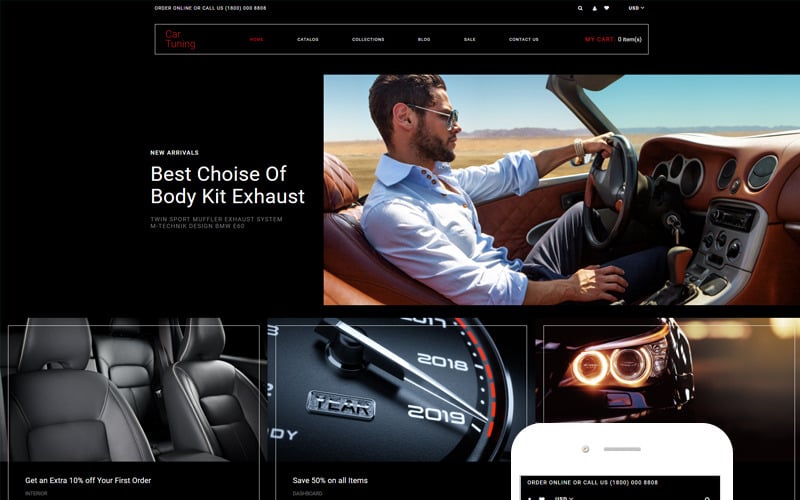 Car Tuning - Car Tuning Modern Shopify-thema met meerdere pagina's