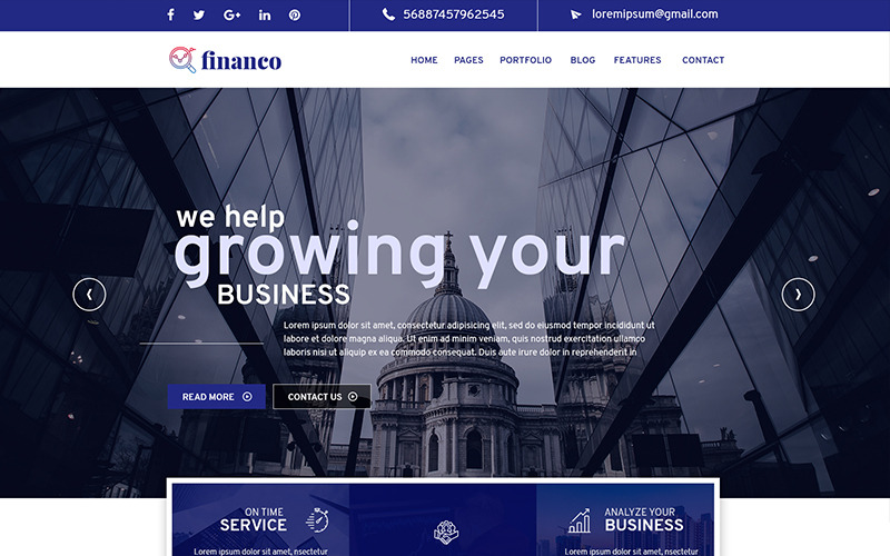 Financo-Business PSD-Vorlage