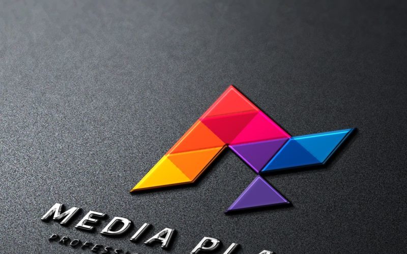 Download Шаблон логотипа "Media Play Logo Template" / Media Play Logo Template - Шаблон логотипа на тему графика agency consultant consulting creative development entertainment expert firm group letter m line logo market marketing master maximum media meta minimal