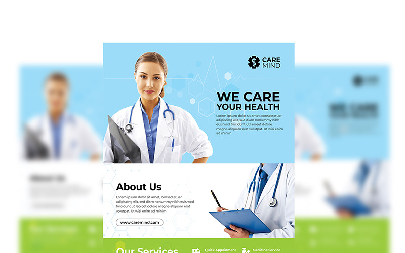 Download Фирменный стиль "Medical Flyer - Corporate Identity Template" / Medical Flyer - Corporate Identity Template - Фирменный стиль на тему графика care clinic flyer dental dentist doctor emergency equipment fitness health healthcare hospital leaflet medical medicine pamphlet pharmaceutical pharmacy professional prospectus