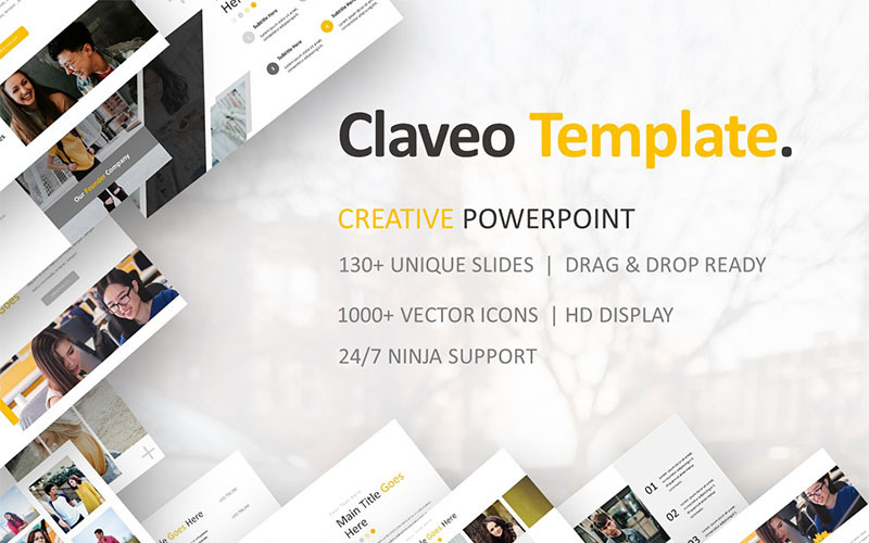 Modèle PowerPoint de Claveo