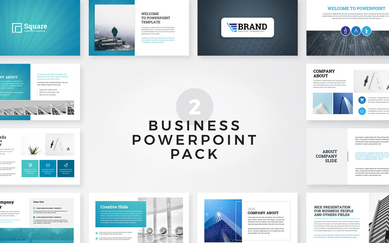 Modèle PowerPoint de pack de présentation d'entreprise propre