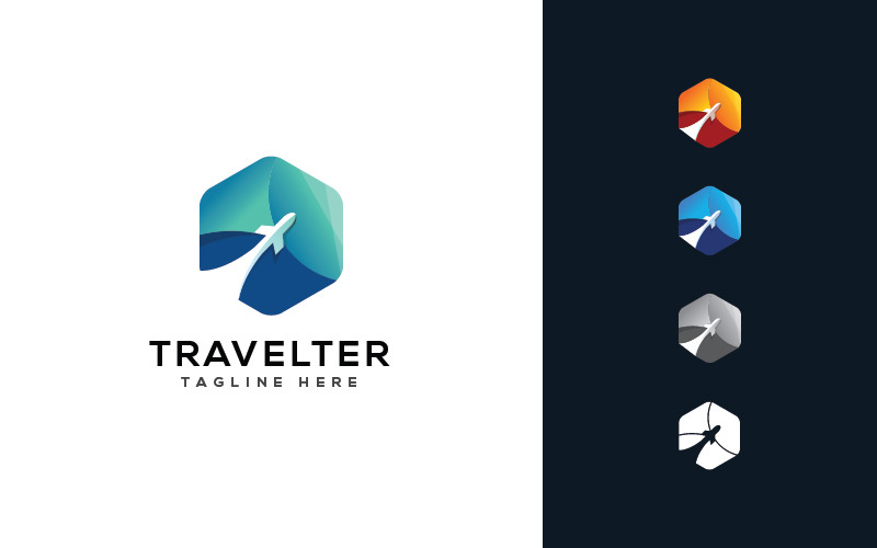 Modello di logo di Travelter