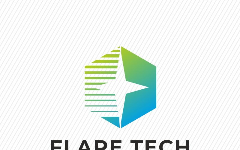 Шаблон логотипа Flare Tech