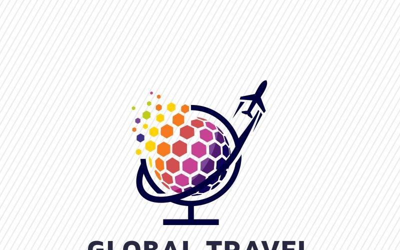 Шаблон логотипа Global Travel