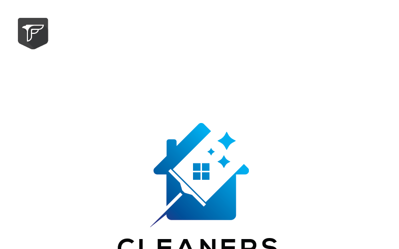 Шаблон логотипа уборщиков