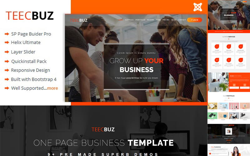 TeecBuz – Business Onepage Joomla 5 sablon