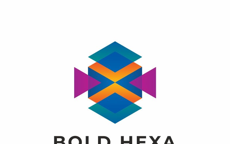 Download Шаблон логотипа "Bold Hexagon Logo Template" / Bold Hexagon Logo Template - Шаблон логотипа на тему графика 3d bold box brand branding business clean company concept cube design hexa hexagon illustrator logo media minimal minimalist modern new