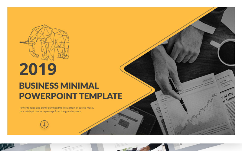 Business Minimal Geometrisk PowerPoint-mall