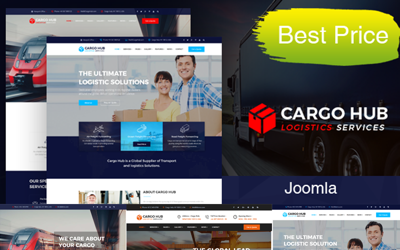 Cargo HUB - Modèle Joomla pour le transport, la logistique et l'expédition