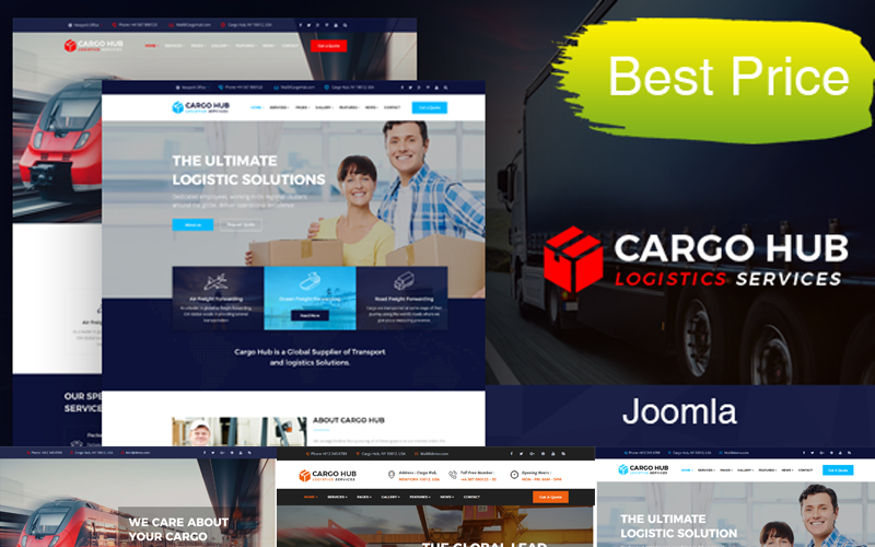 Cargo HUB - Transport, logistiek en verzending Joomla 5-sjabloon