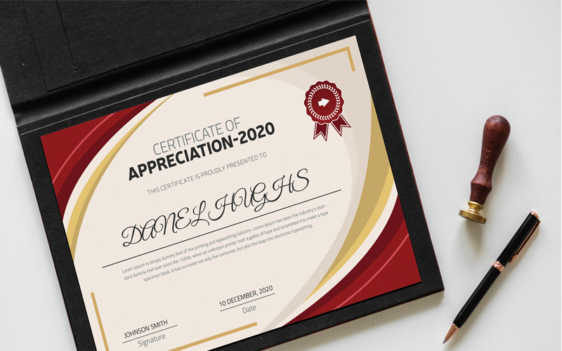 Download Шаблон сертификата "Clean Geometric Certificate Template" / Clean Geometric Certificate Template - Шаблон сертификата на тему графика certificate annual report book proposal brochure business clean company profile corporate creative a5 conference a4 indesign infographics informational letter marketing