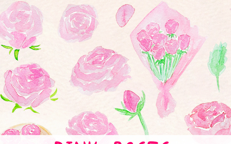 31 Feminine Pink Rose - Illustration