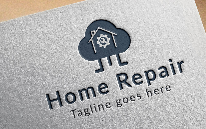Download Шаблон логотипа "Home Repair - Logo Template" / Home Repair - Logo Template - Шаблон логотипа на тему графика repair brand branding build building business clean construction corporate house logo logotype media modern professional property real estate home