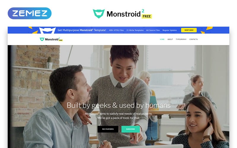 Monstroid2 - Plantilla de sitio web HTML de versión gratuita