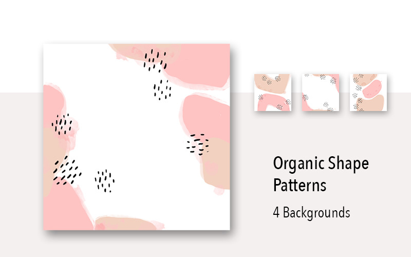 4 органических формы пастельный фоновый узор