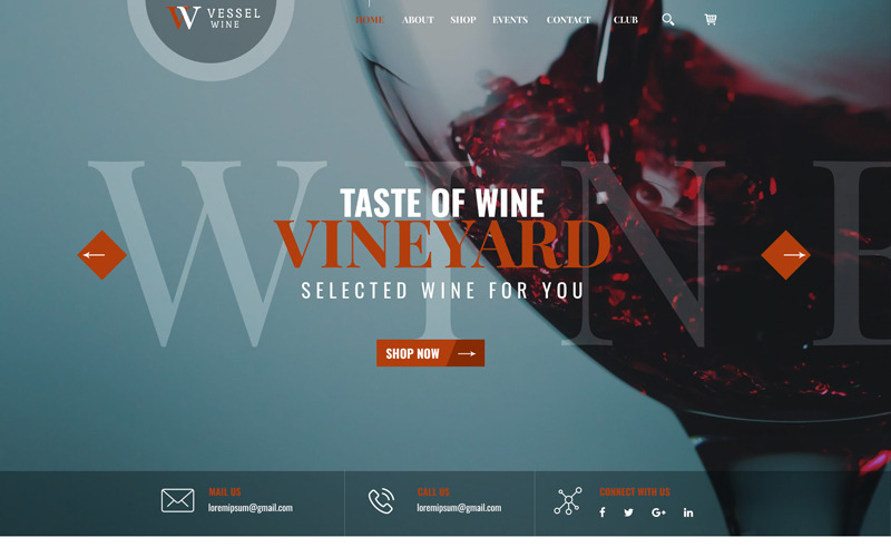 Plantilla PSD de vino de barco