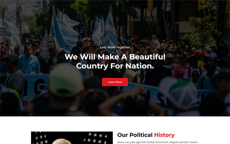 Polixer - Political Landing Page Template