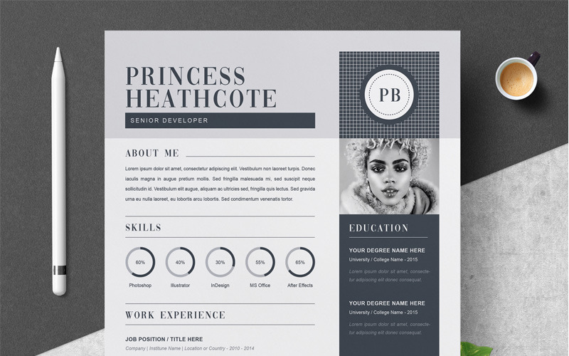 Download Резюме "Princess Resume Template" / Princess Resume Template - Резюме на тему графика 01. multi page resume main (source) files. 02. 4 file formats (ms word docx photoshop psd illustrator eps iwork apple