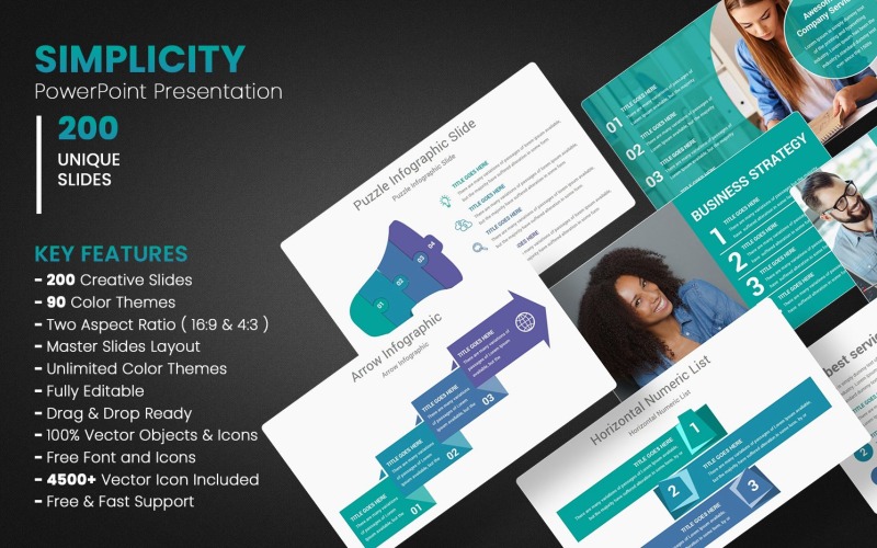 Prostota szablonu PowerPoint