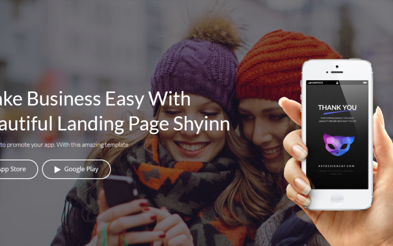 Shyinn - Reszponzív App Landing Joomla sablon