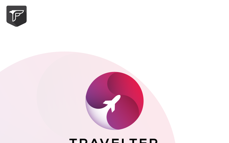 Download Шаблон логотипа "Travelter Logo Template" / Travelter Logo Template - Шаблон логотипа на тему графика 
