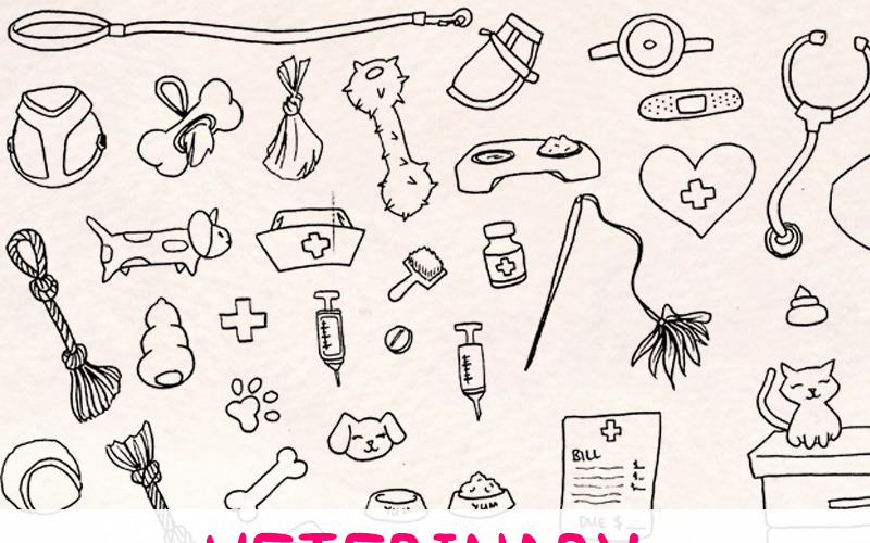 82 Veterinary and Animal Farms - Illustration