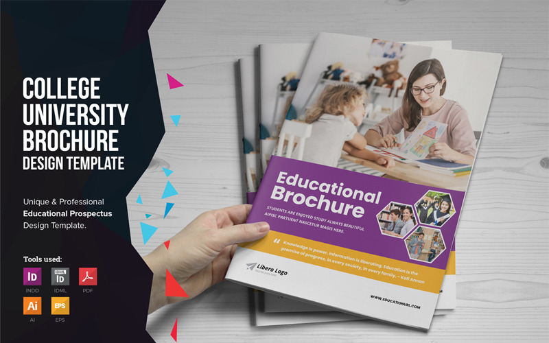 Broszura Prospekt Edukacyjny - Szablon tożsamości korporacyjnej
