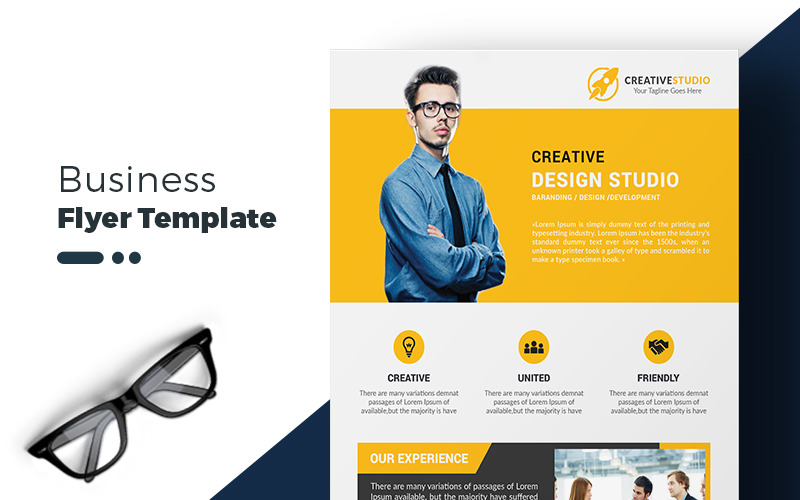 Download Фирменный стиль "Creative Design Business Flyer - Corporate Identity Template" / Creative Design Business Flyer - Corporate Identity Template - Фирменный стиль на тему графика corporate business modern simple image psd editable print ready advertisement agency flyer clean design colorful company new creative marketing