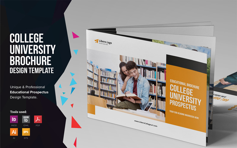 Download Фирменный стиль "Education Prospectus Brochure - Corporate Identity Template" / Education Prospectus Brochure - Corporate Identity Template - Фирменный стиль на тему графика education prospectus design brochure bundle graphic clean college catalog magazine university school template modern small business student square trifold