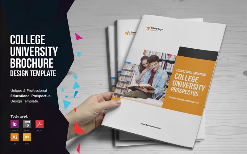 Download Фирменный стиль "Education Prospectus Brochure - Corporate Identity Template" / Education Prospectus Brochure - Corporate Identity Template - Фирменный стиль на тему графика education prospectus design brochure bundle graphic clean college catalog magazine university school template modern small business student square trifold