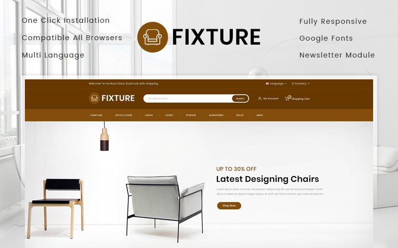 интернет-магазин мебели opencart шаблон