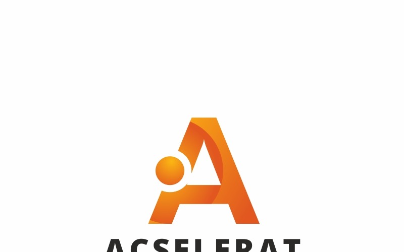 Plantilla de logotipo de carta Acselerat A