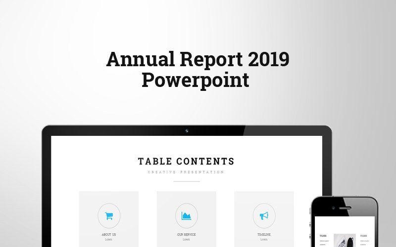 Yıllık Rapor 2019 PowerPoint şablonu