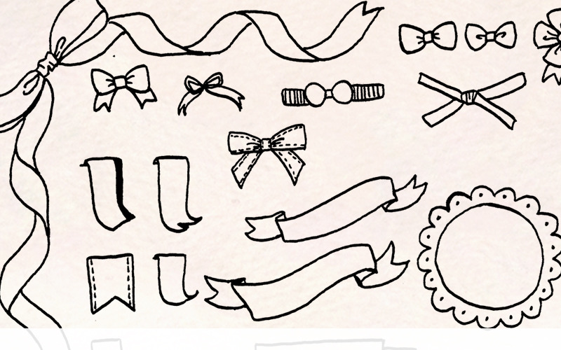 50 band, rosetter och blomstra - Illustration