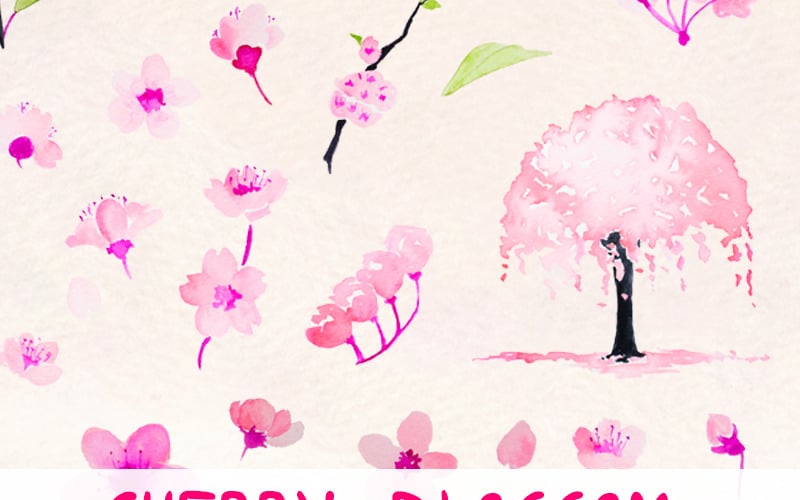 46 Cherry Blossom Сакура - Иллюстрация