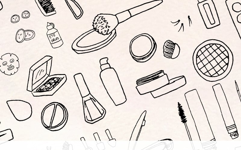 70 Cosmetici e Make Up - Illustrazione