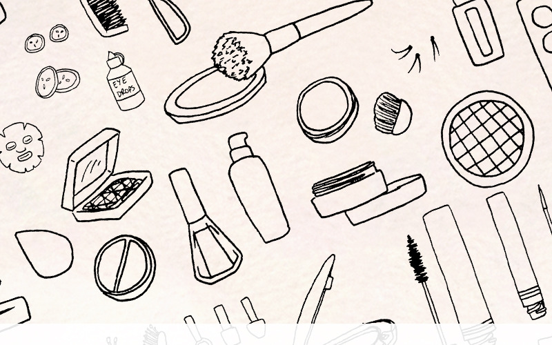 70 Cosméticos e Maquiagem - Ilustração