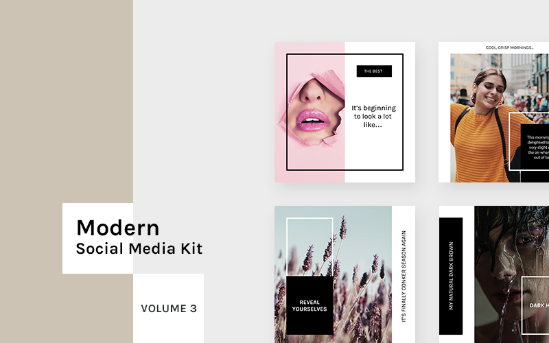 Kit moderne (vol. 3) Modèle de médias sociaux