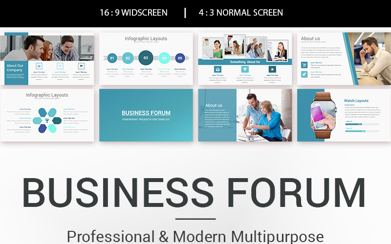 Modèle PowerPoint de forum d'affaires
