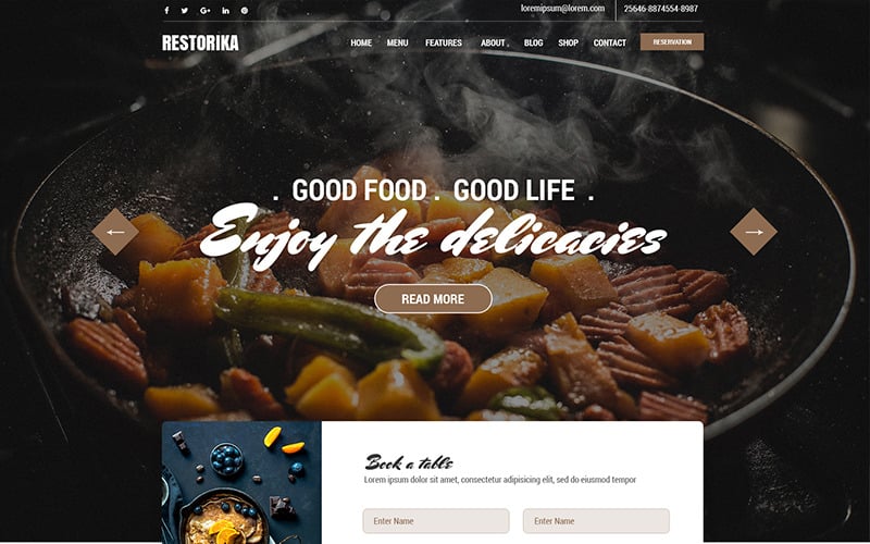 RESTORIKA - Modèle PSD de restaurant